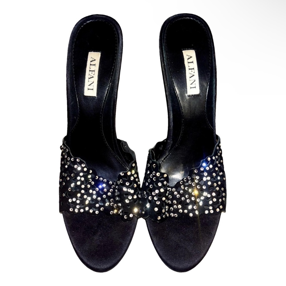 Alfani Black Mules with Bling- Vintage Spring 2006